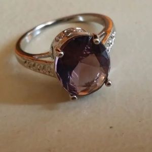 Alexanderite set in sterling silver